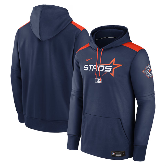 Men's Navy Houston Astros 2025 City Connect Collection Performance Pullover Hoodie